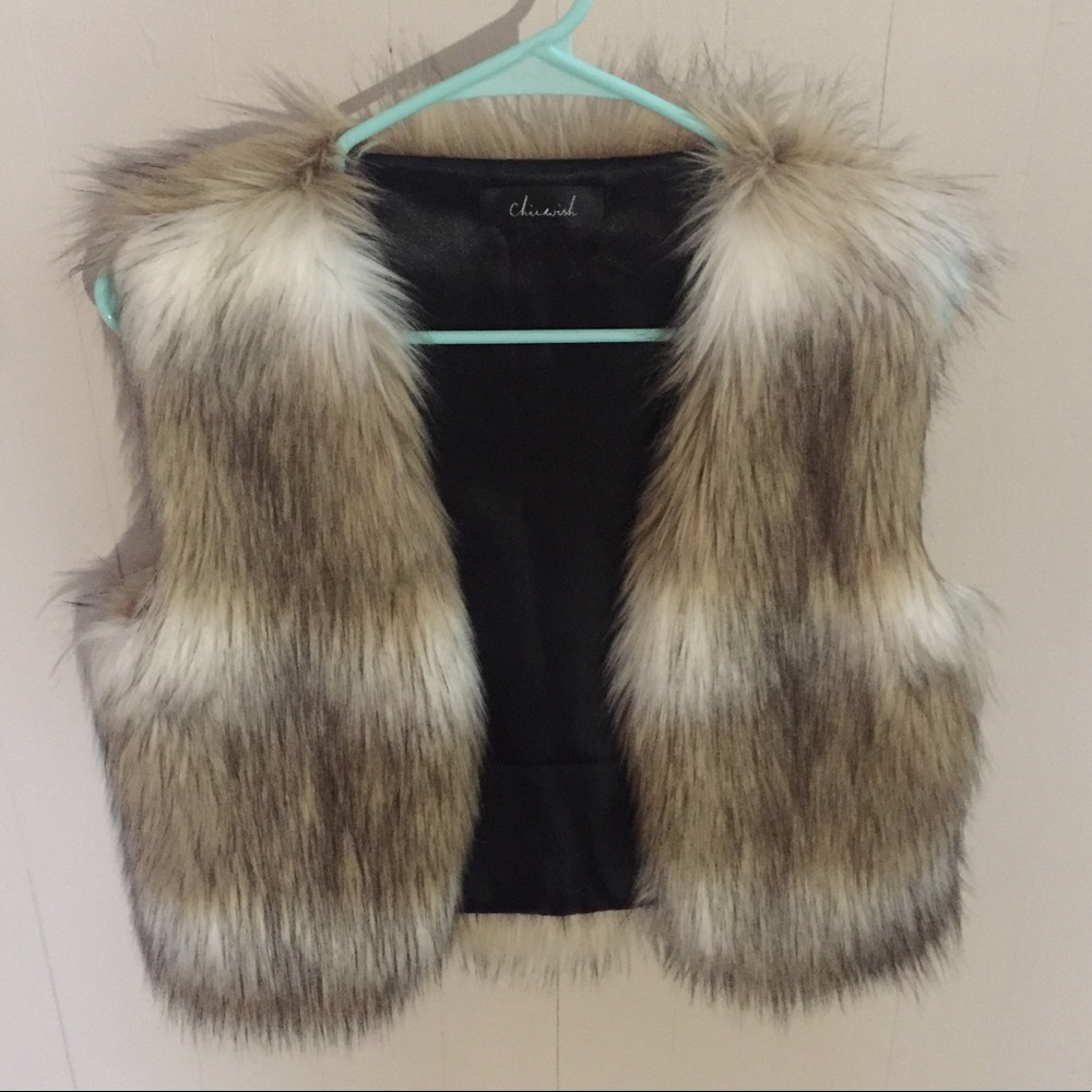 Faux fur vest